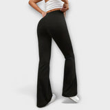 Clara | Pantaloni Largi cu Fisuri pe Lateral