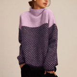 Fleur | Pulover premium cu guler înalt din material de lux