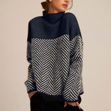Fleur | Pulover premium cu guler înalt din material de lux
