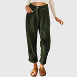 Clara | Pantaloni Moderni din Catifea