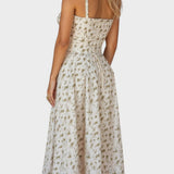 Carolina | Rochie Florală cu Top Strâns