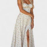 Carolina | Rochie Florală cu Top Strâns
