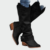 Veselka – cizme cowboy retro din piele pentru un aspect confortabil și modern