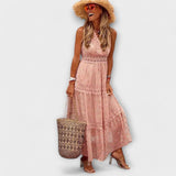 Lola | Fustă maxi cu dantelă boho