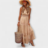 Lola | Fustă maxi cu dantelă boho