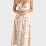 Carolina | Rochie Florală cu Top Strâns