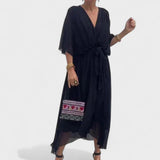 Patricia | Rochie cu Fundă și Detalii Handmade